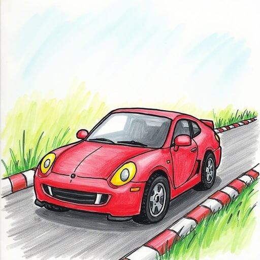 Child's drawing: Car