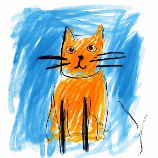 Child's drawing: Cat