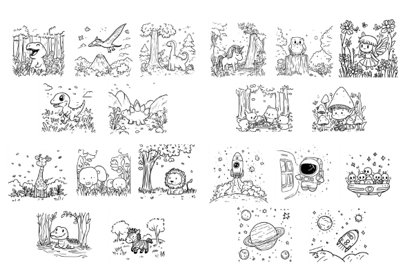 Doodle Hub example coloring pages